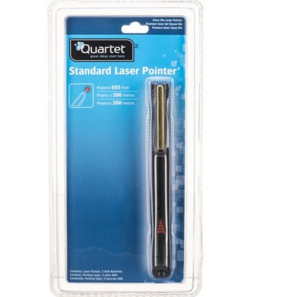 Quartet Standard Laser Pointer, Class 2, Projects 450 feet, 2 AAA Battry - Picture 2 of 4